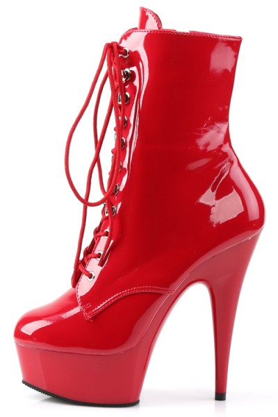 Pleaser Delight 6” Heel Patent Platform Ankle Boot