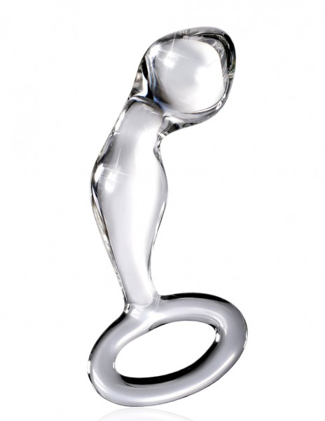 Icicles No 46 Curved P-Spot Glass Butt Plug
