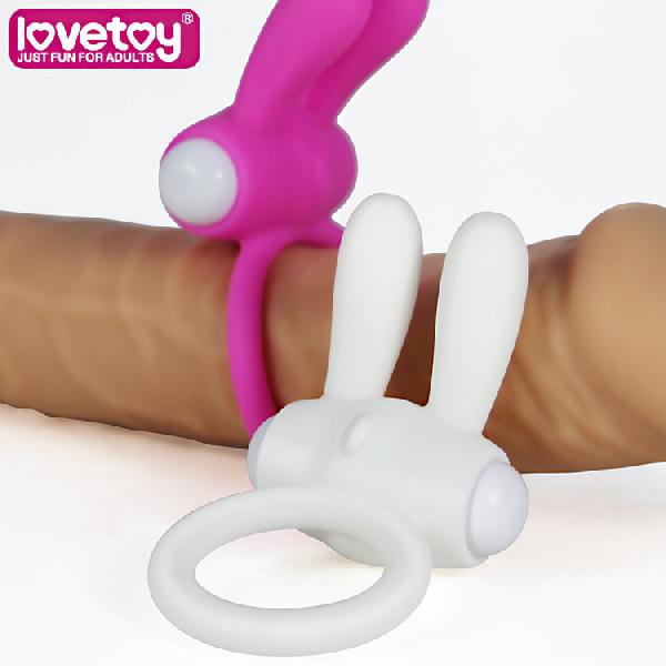 Power Clit Cockring Rabbit White