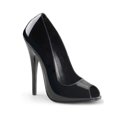 Devious Domina 6 Patent Peep Toe Pump