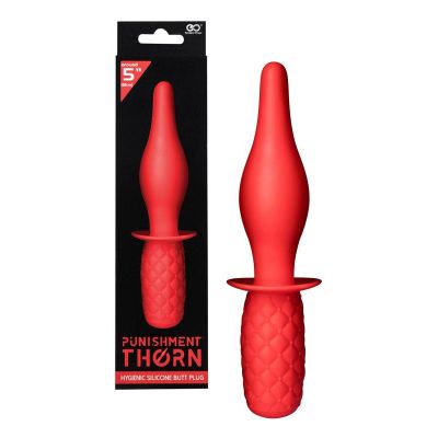 Punishment Thorn 5 Inch Pointed Butt Plug Red
