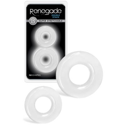 nsnovelties Stretchy Double Stack Cock Rings 2 Pce