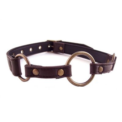 Harmony Brown Leather O Ring Gag