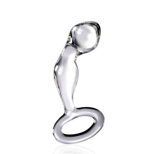 Icicles No 46 Curved P-Spot Glass Butt Plug