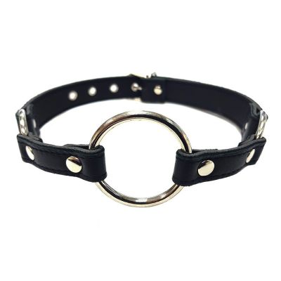 Harmony Black Leather O Ring Gag