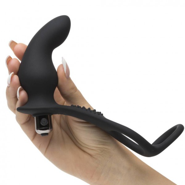 Rocks Off Ro-Zen Pro Twin Cock Ring with 10 Function Rechargeable Butt Plug