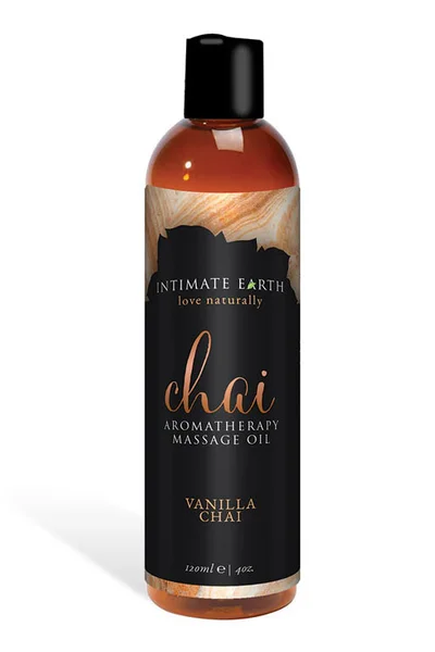 Intimate Earth Aromatherapy Massage Oil - Vanilla Chai (120ml) — image 2 of 2