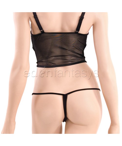 Embroidered ecstasy bustier set