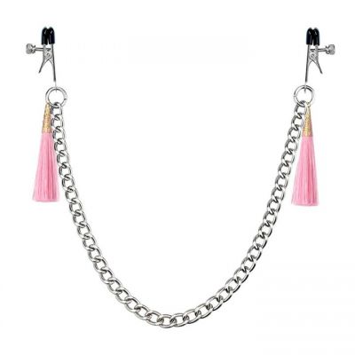Tassel Nipple Clamp With Chain Pink