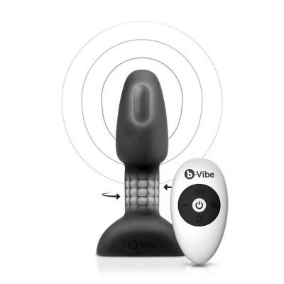 b Vibe USB Rechargeable Rimming Butt Plug Petite Black