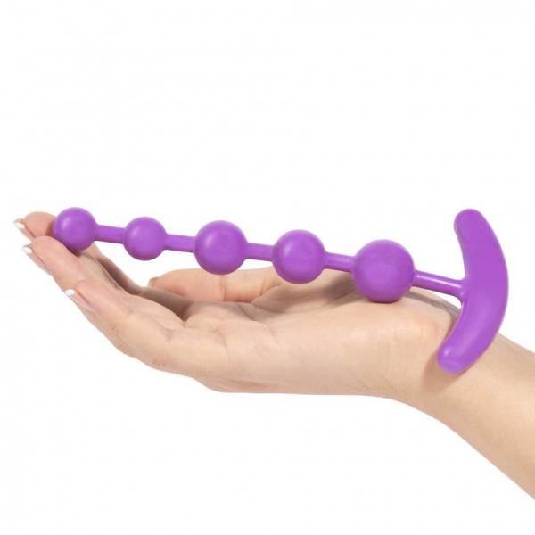 Pure Anal Beads with T-Bar Handle 6.5 Inch