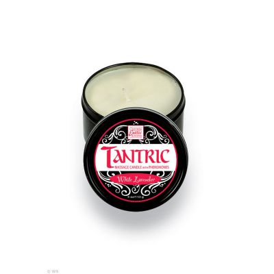 California Exotic White Lavender Tantric Soy Massage Candle with Pheromones