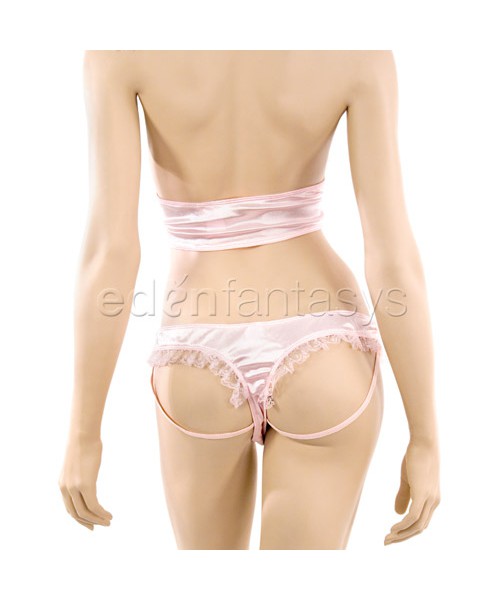 Satin bra and thong set