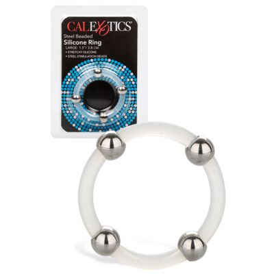 California Exotic Steel Beaded Silicone 1 5 Cock Ring