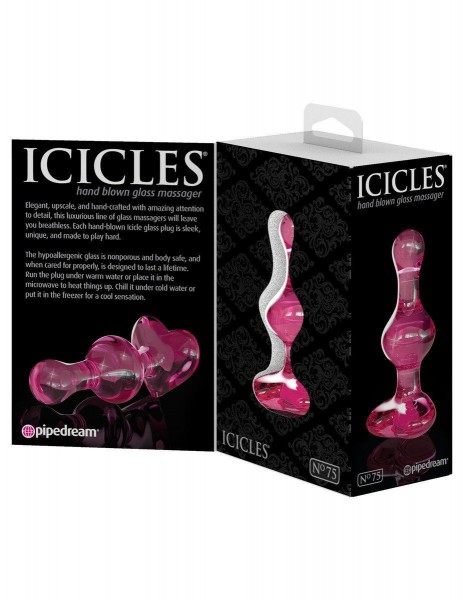 Pipedream Icicles 7.75" Double-Sided Glass Massager