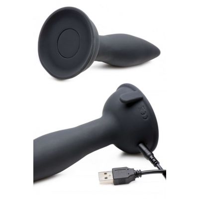 Master Series Spinning Vibrating 6 75 Silicone Butt Plug With Remote