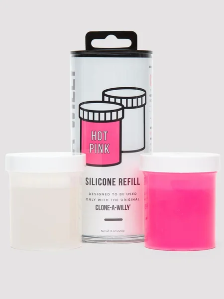 Clone-A-Willy Hot Pink Silicone Refill — image 5 of 5