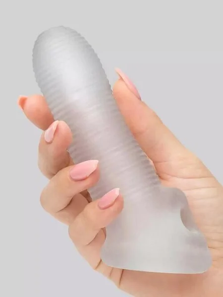 Perfect Fit Fat Boy Micro Ribbed 5.5 Inch Penis Sleeve with Ball Loop — image 25 of 25