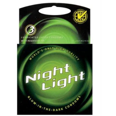 Night Light Glow in the Dark Condom Box of 3