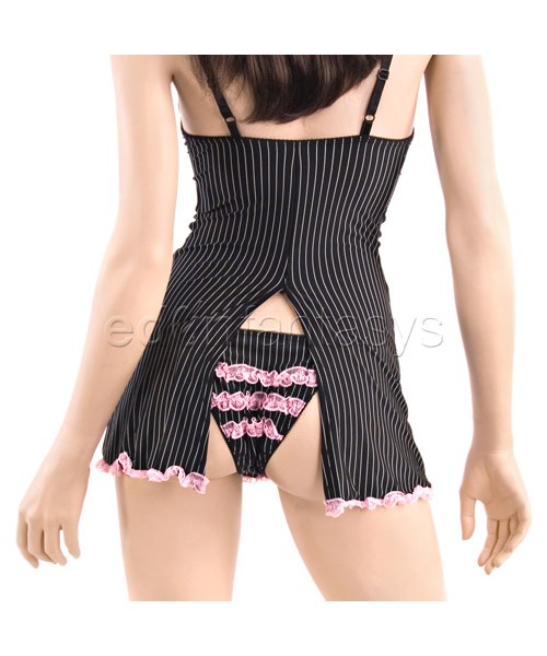 Sexy pinstripe chemise set