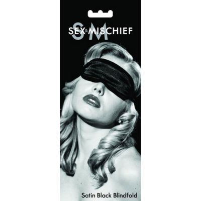 Satin black blindfold