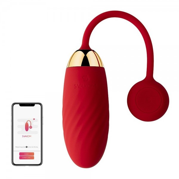 Svakom Ella Ribbed Silicone Bullet with App