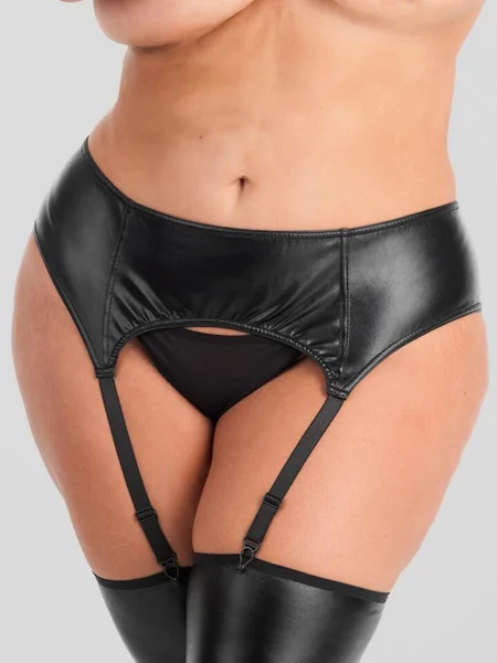 Lovehoney Plus Size Fierce Wet Look Suspender Belt — image 10 of 10