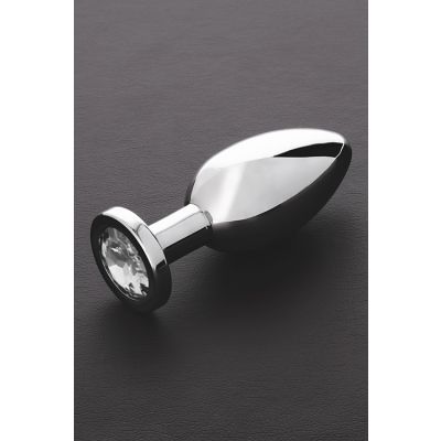 Shots Toys Stainless Steel Heavy 3 1 Butt Plug with Jewel Base