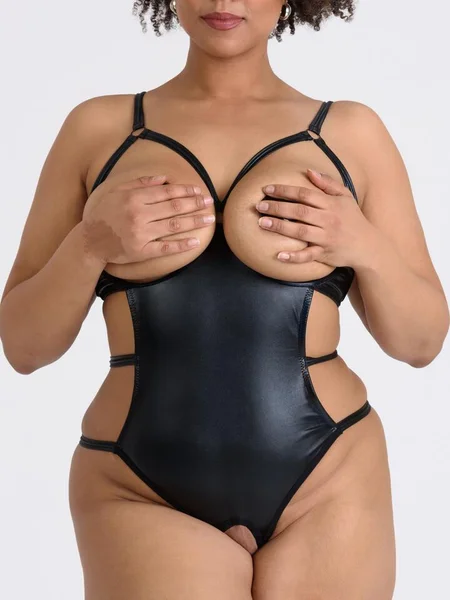 Lovehoney Plus Size Fierce Wet Look Open Cup Body — image 11 of 11