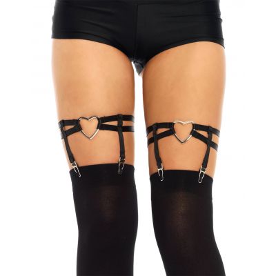 Leg Avenue Dual Strap Thigh High Garter Suspender with Hearts