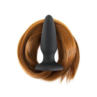 Filly Tails Silicone Anal Plug Chestnut Brown