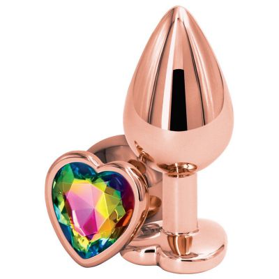 Rear Assets Rose Gold Heart Medium BUTT PLUG