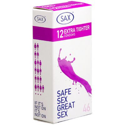 Sax Extra Tighter Fit 12 s latex Condoms