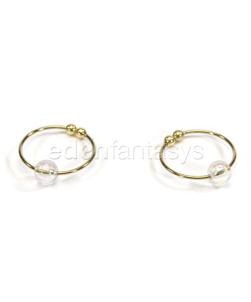 Crystal bead nipple ring
