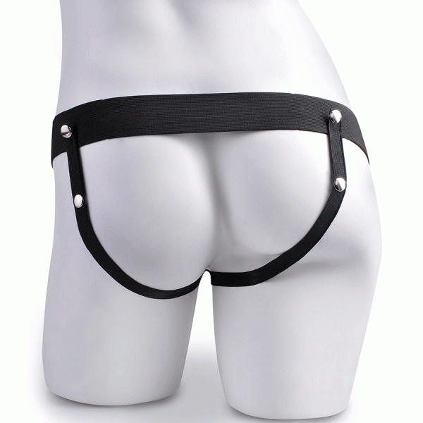8'' Brown Rechargeable Vibrating Hollow Strap On Penis Extension by Fetish Fantasy