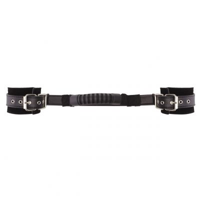 Ouch Adjustable Black Leather Handcuffs