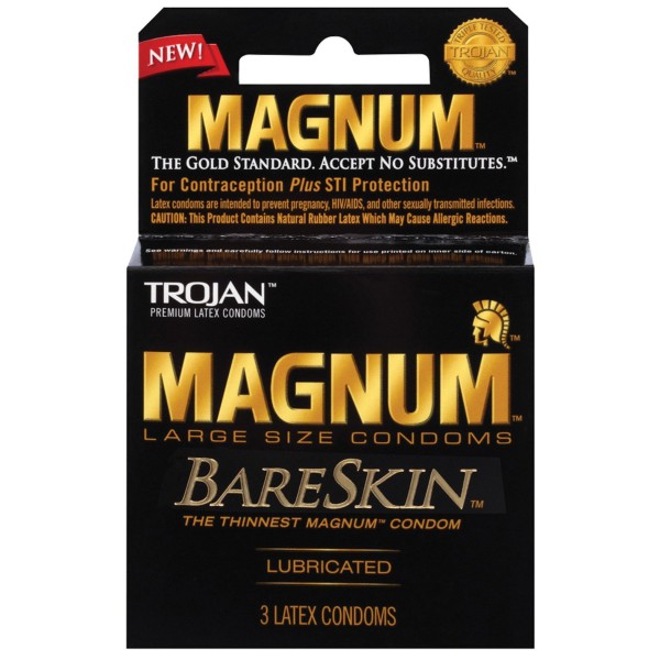 Trojan Magnum Bareskin Condoms - Pack Of 3