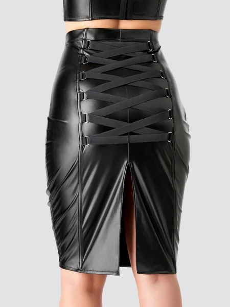 Lovehoney Fierce Black Leather-Look Skirt — image 17 of 17