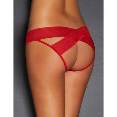 Easy access crotchless panty
