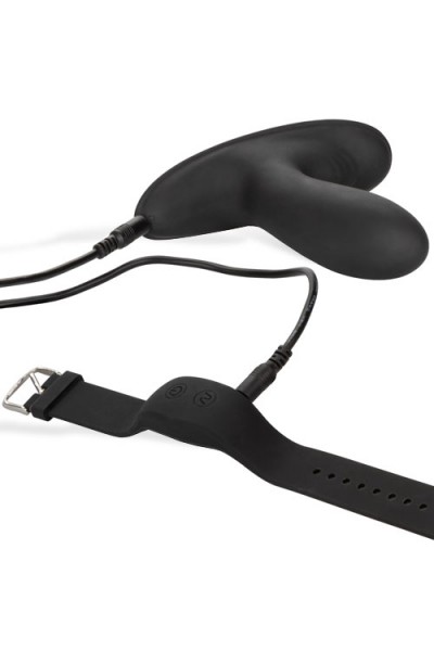 California Exotic Pulsing & Vibrating 4.5" Butt Plug with Wristband Remote