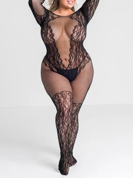 Lovehoney Plus Size All About That Lace Fishnet Bodystocking — image 15 of 15
