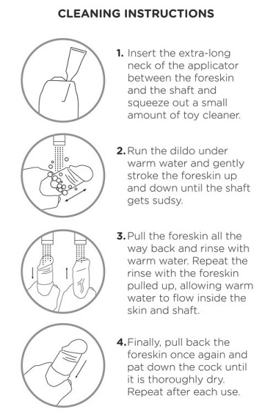 Pipedream 7" Realistic Uncut Dildo with Sliding Foreskin & Suction Base