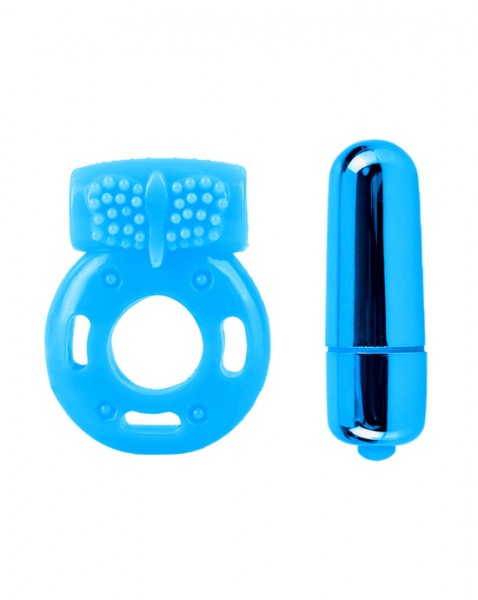 Neon Vibrating Couples Kit - Blue