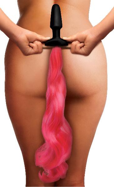 Pony Tail Anal Plug Hot Pink