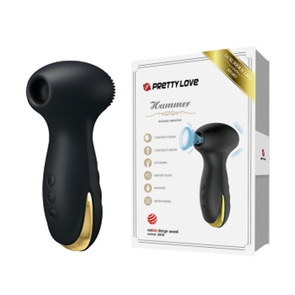Pretty Love Hammer Rechargeable Clitoral Suction Stimulator (Black)