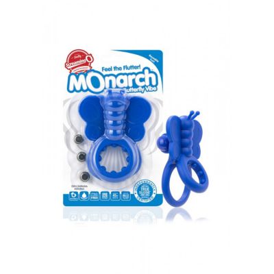 Screaming O Monarch Butterfly Vibe Cock Ring Blue