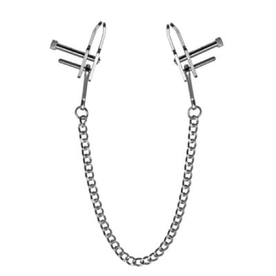 Kneel L Nose To Genitals Kneeling Clamps Silver