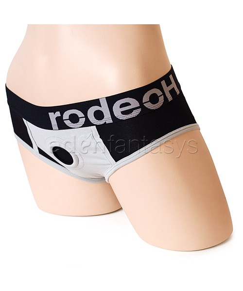 Black and grey harness