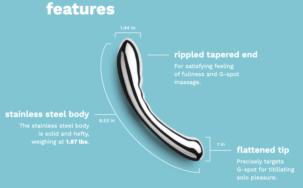 Le Wand Arch Stainless Steel 8.5" G-Spot Dong