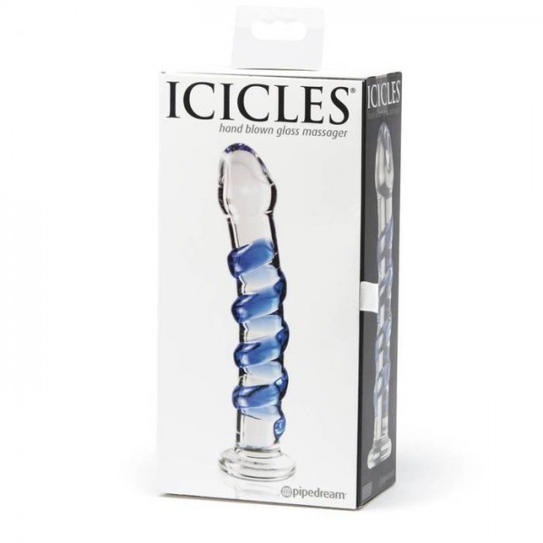 7" Textured Glass Dildo - Great For Temperature Play!